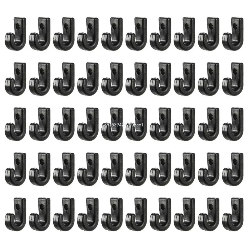 

50Pcs Safety Kayak J-Shaped Hook Kayak Lashing Hook Bungee Cord Hook Kayak Paddleboard Rowing Accessories Enduring