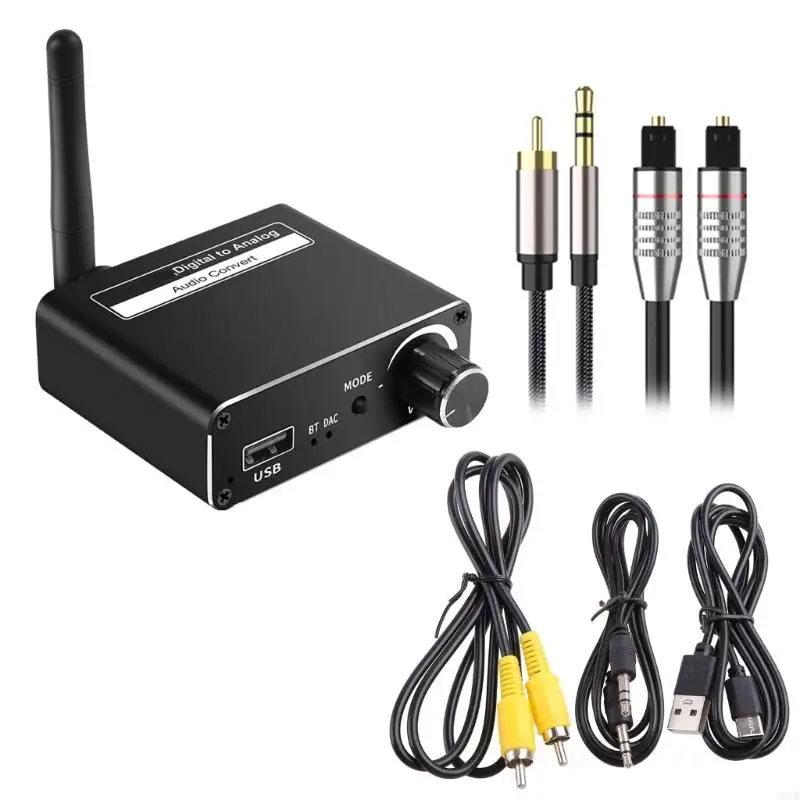 G8DB HIFI BT5.0-Compatible Receiver and Transmitter Digital to Analog Converter 3.5mm Aux Adapter