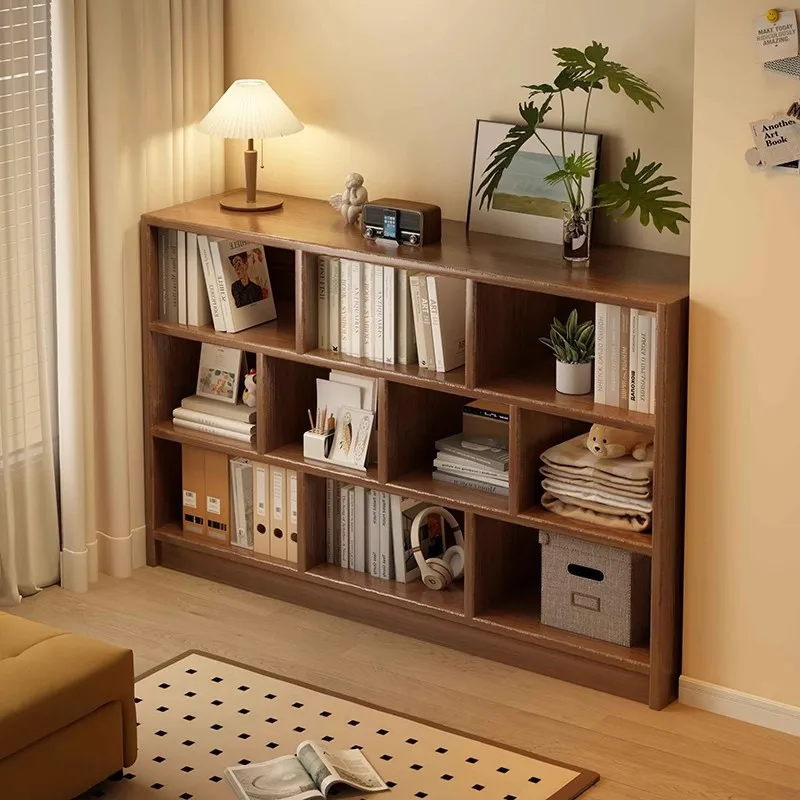 

Bookshelf Floor-to-ceiling shelf Living room Home low cabinet Multi-layer lattice cabinet Bedroom storage locker Simple bookcase