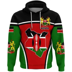 Kenya Impressive Flag 3D Printed Novelty Street Men Women Hoodies Kenyan National Emblem Hooded Sweatshirts Tees Tops Clothing