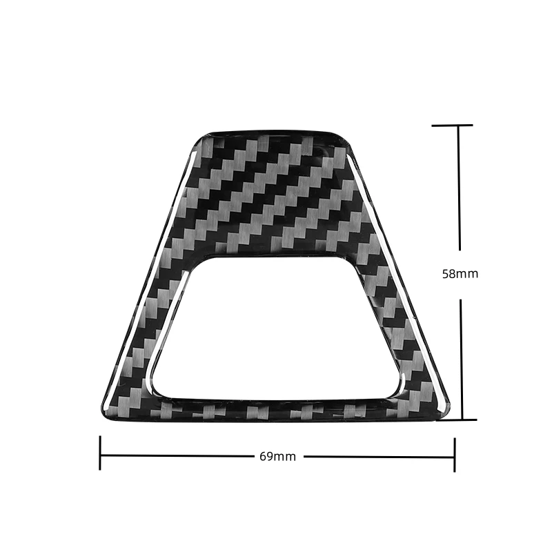 سيارة التحكم المركزي تحذير ضوء ، زر إطار غطاء الكسوة ، ضوء الداخلية ، ألياف الكربون ، اكسسوارات لسيارات BMW 5 سلسلة G30 2018-2022 #5