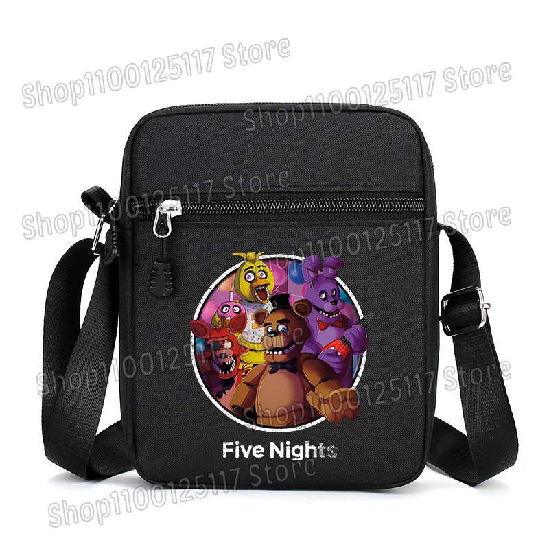 Fnafs حقيبة كتف الكبار أنيمي ساحة قماش حقائب كروسبودي خمس ليال فريدي كول الرياضة في الهواء الطلق الحقيبة الأولاد الهدايا المحمولة #6
