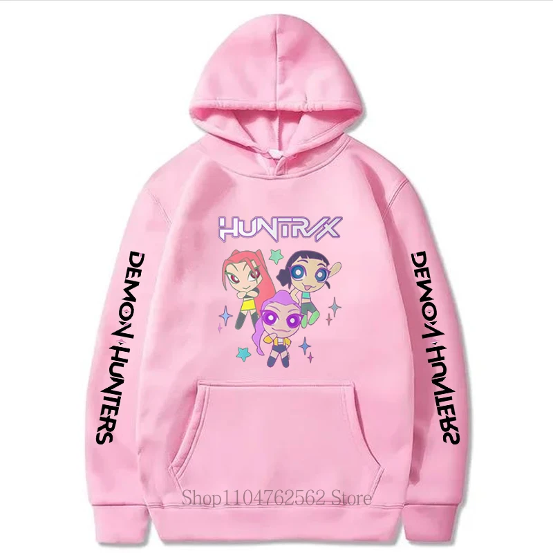 Kpop Demon Hunter Casual moda dibujos animados Animal estampado Sudadera con capucha mujeres Otoño Invierno polar manga larga Tops pulóver sudaderas