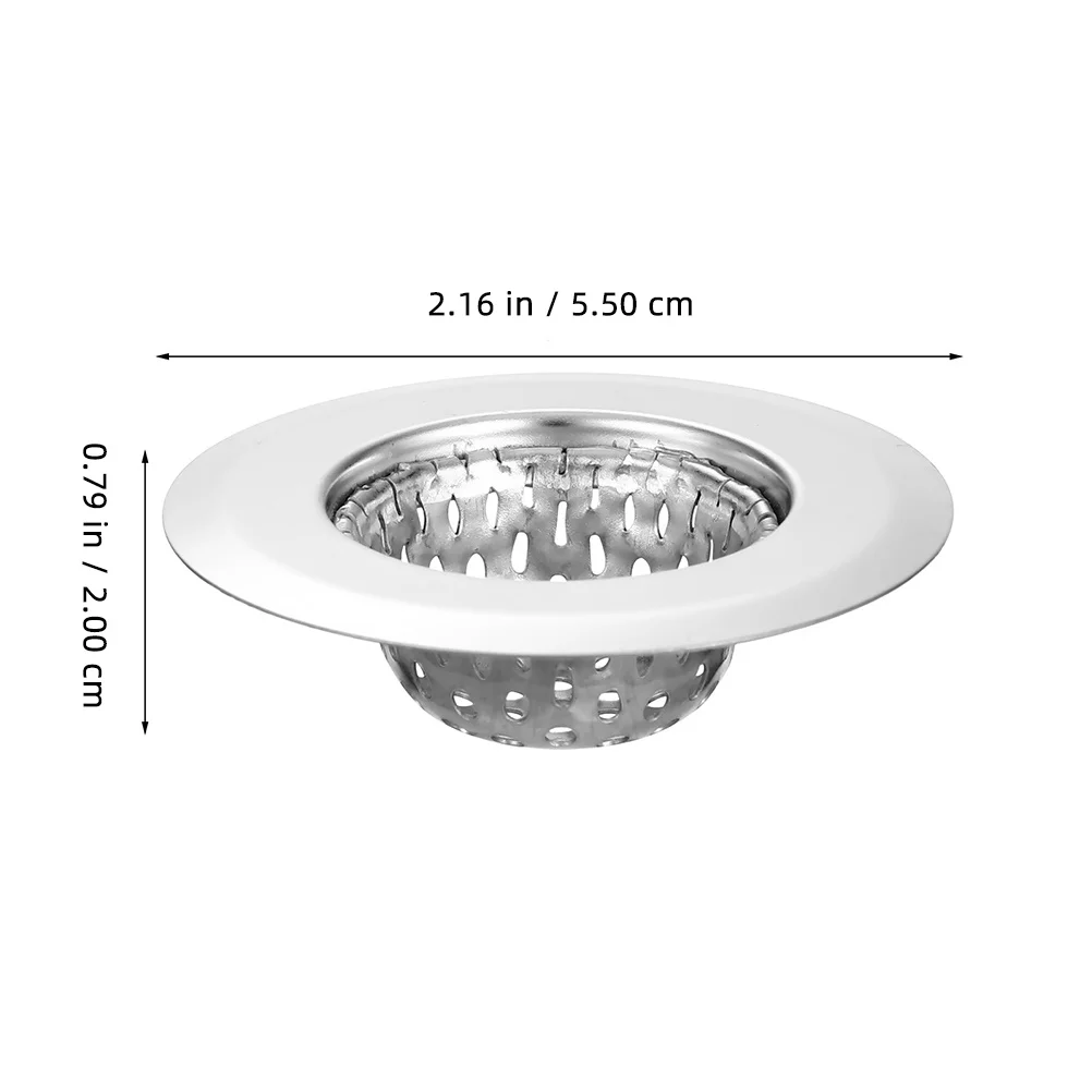 

4pcs Stainless Steel Filter For Kitchen 5.5Cm Tight Filtration Drain Strainer Reusable No Tools Needed Compatible With Most