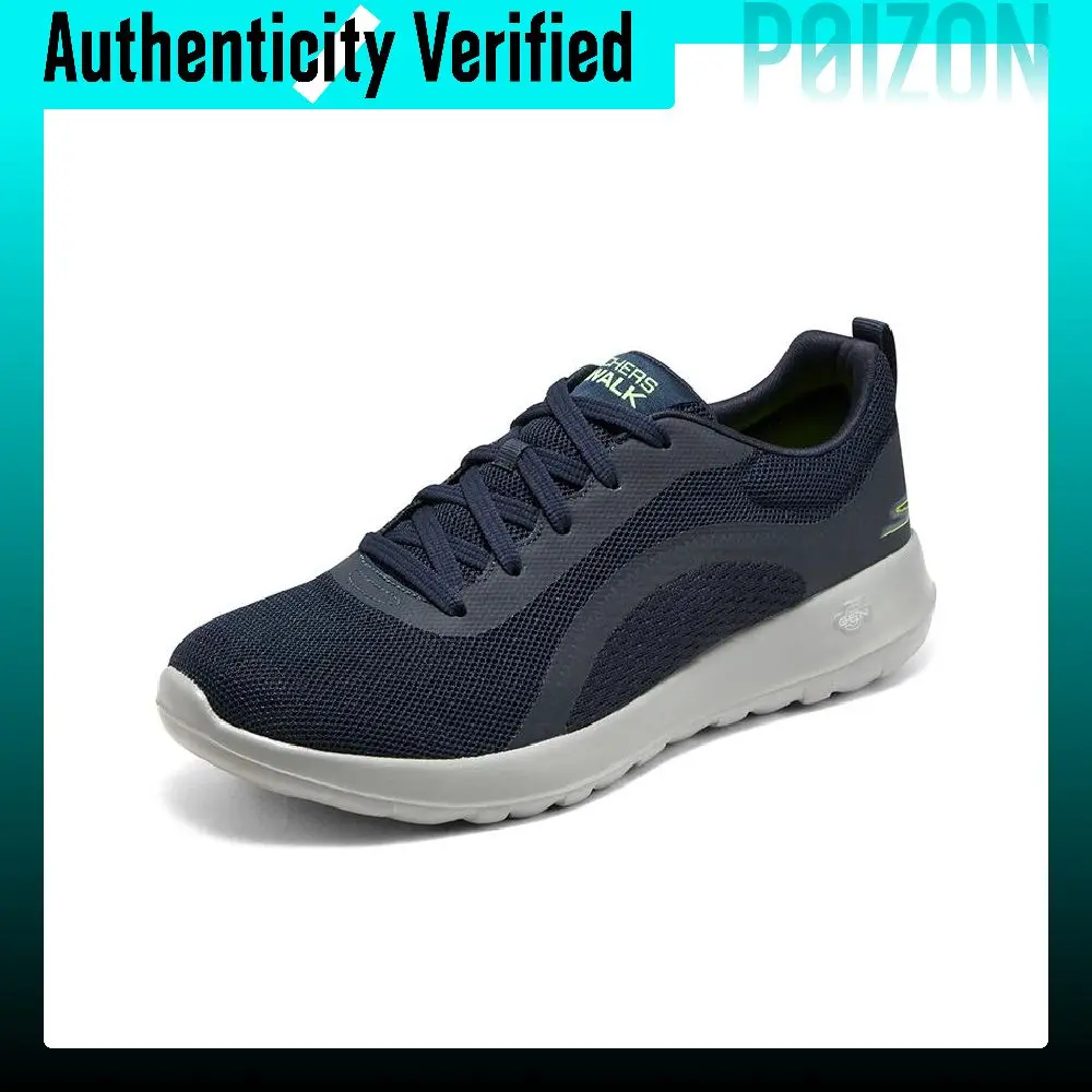 Skechers GO WALK Ma Mesh, Textile Low top Casual Shoes Men's Blue 216235-NVY view 4
