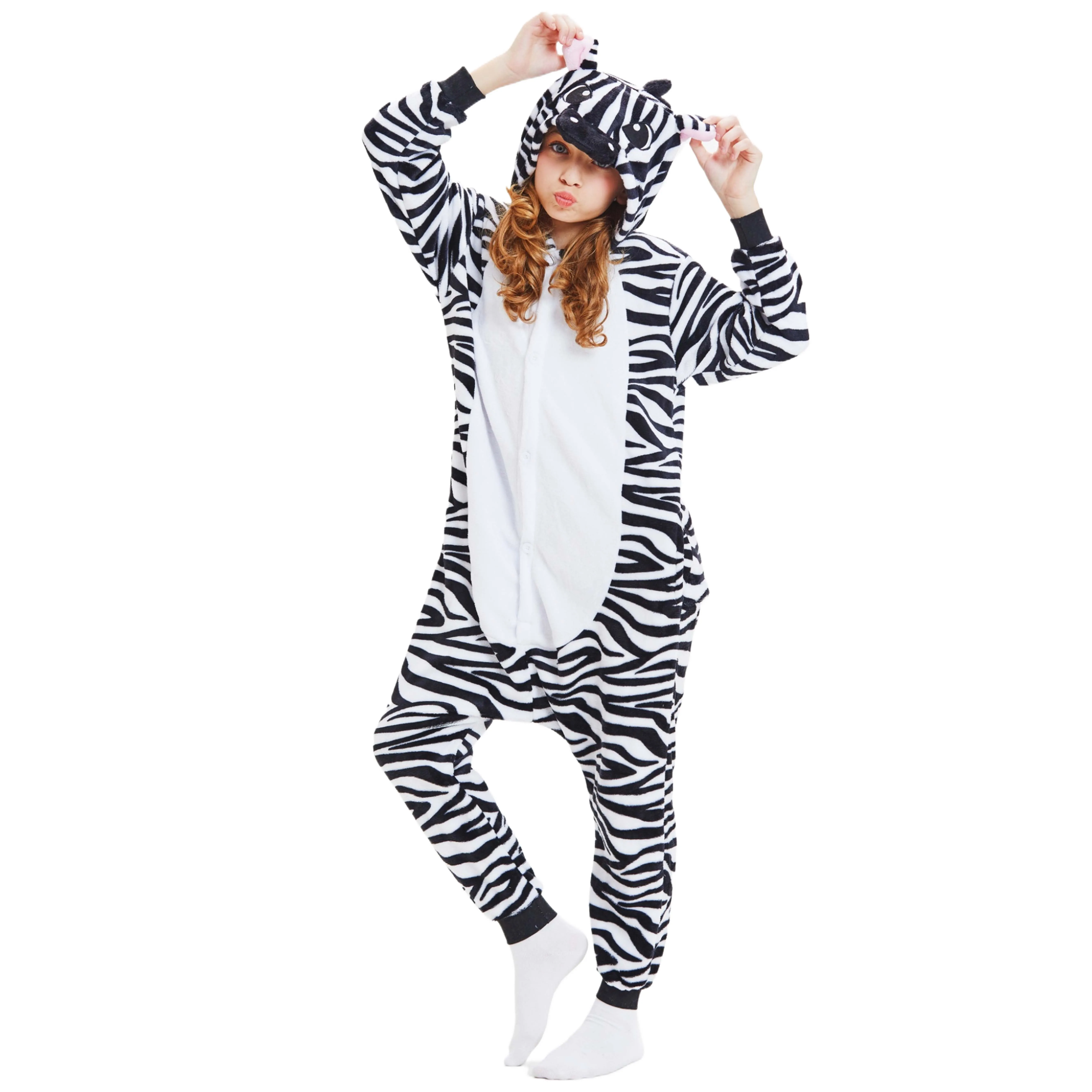 

Пижамы с изображением зебры, детские комбинезоны кигуруми с героями мультфильмов, зимняя мягкая теплая одежда для мальчиков и девочек, подарки на Рождество и Хэллоуин