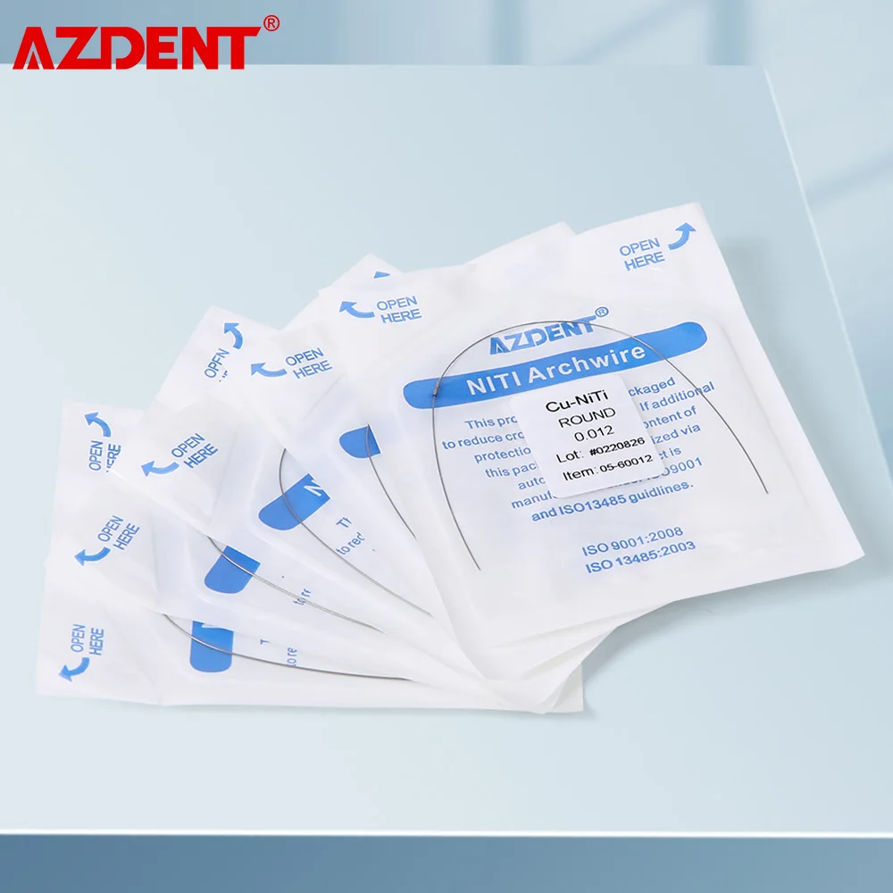 

AZDENT Dental Orthodontic Copper 35˚ Super Elastic Cu-NiTi Round Archwire With Stops Preformed