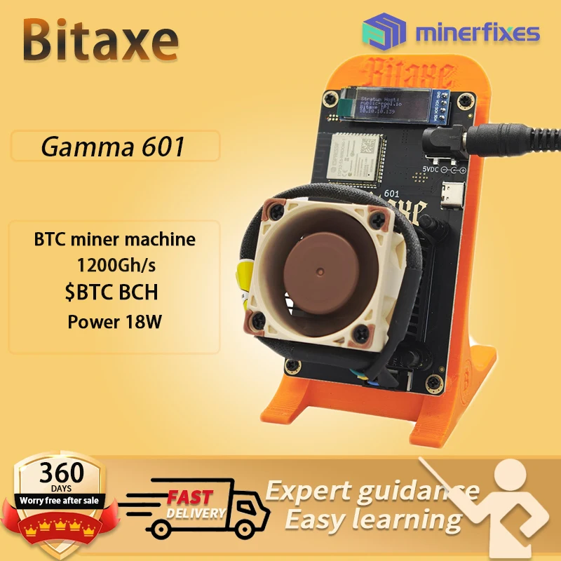 

Совершенно новый майнер биткойнов Bitaxe Gamma 601, бесшумный майнер ASIC 1,2TH/s для дома, бесшумный майнер BTC, новая машина для добычи криптосов..