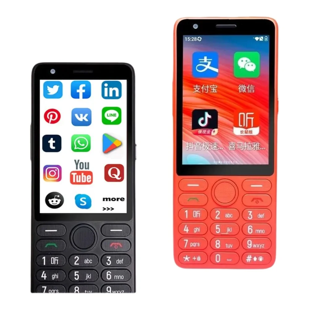 Feature Phone with Touch Screen Smartphone Wifi 5G/4G Global Languages Removable Battery Big Buttons 3.54'inch Senior Cell Phone