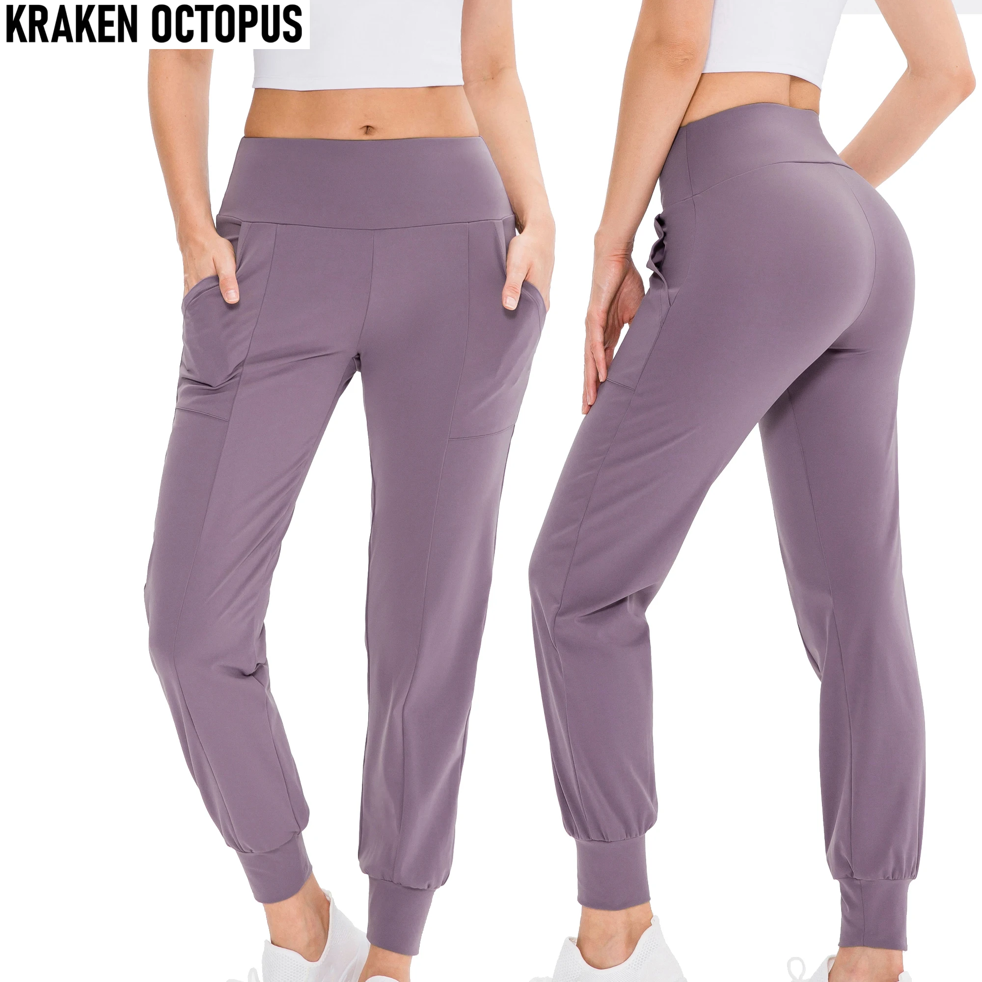 

High Waist Women Gym Sweatpants Running Pants Workout Quick Dry Yoga Leggins Casual Fitness spandex Joggers Pants with Pockets