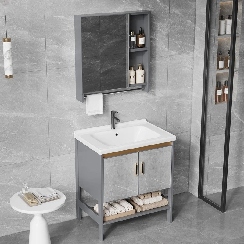 Floor-to-ceiling wash basin, bathroom cabinet combination washbasin, bathroom, small apartment waterproof wash table,