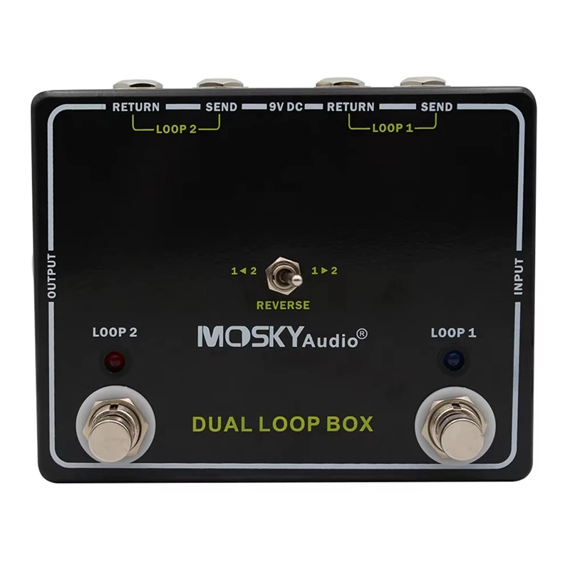 

ABZG-Mosky Audio Dual Loop Box Педаль эффектов для гитары, аксессуары для электрогитары с 2 независимыми петлями