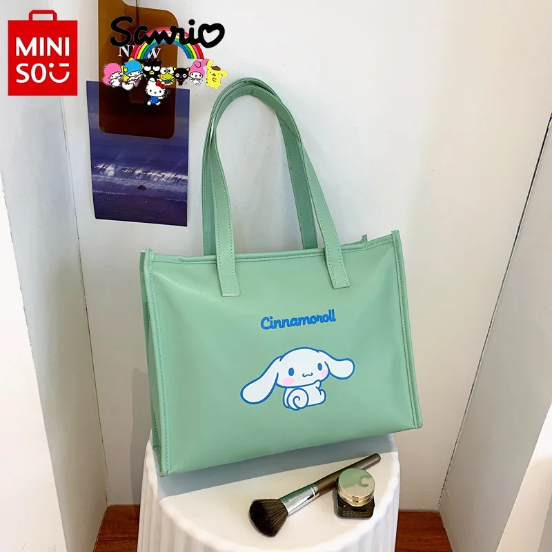 Miniso Sanrio New Women's Handbag Fashionable and High Quality Girls' Shoulder Bag Fresh and Large Capacity Women's Shopping Bag