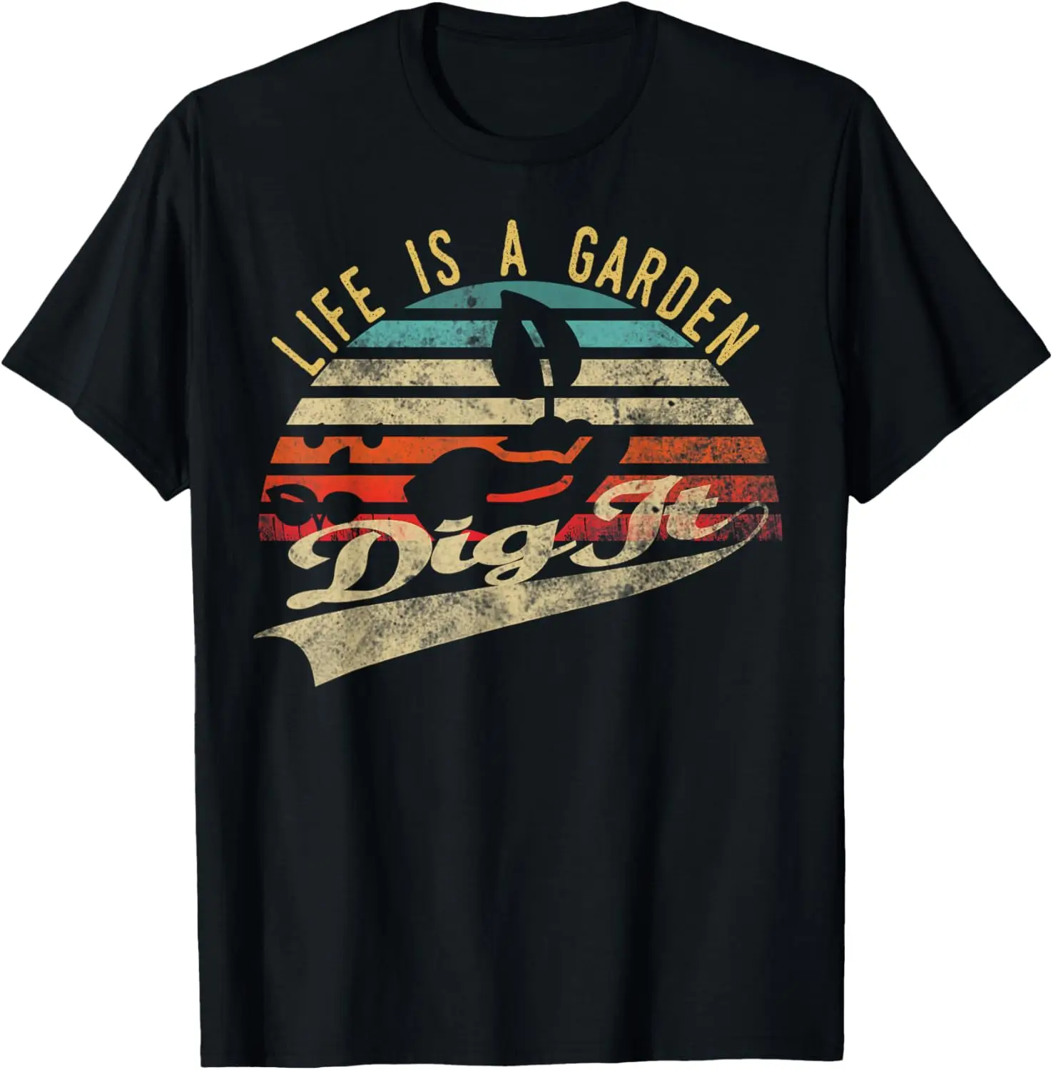 Life Is A Garden Dig It | Retro Vintage Farmer T-Shirt 100% Cotton Trendy Y2K Short-Sleeve Tee-Soft, Quick-Drying,