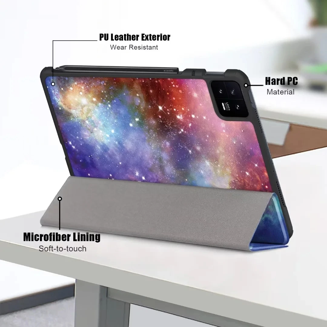 Funda para tableta Xiaomi Pad 5/5 Pro Pad 6/6 Pro 11 pulgadas funda inteligente plegable de cuero PU para Xiaomi Pad 7 Pad7 Pro 2024 11,2 pulgadas