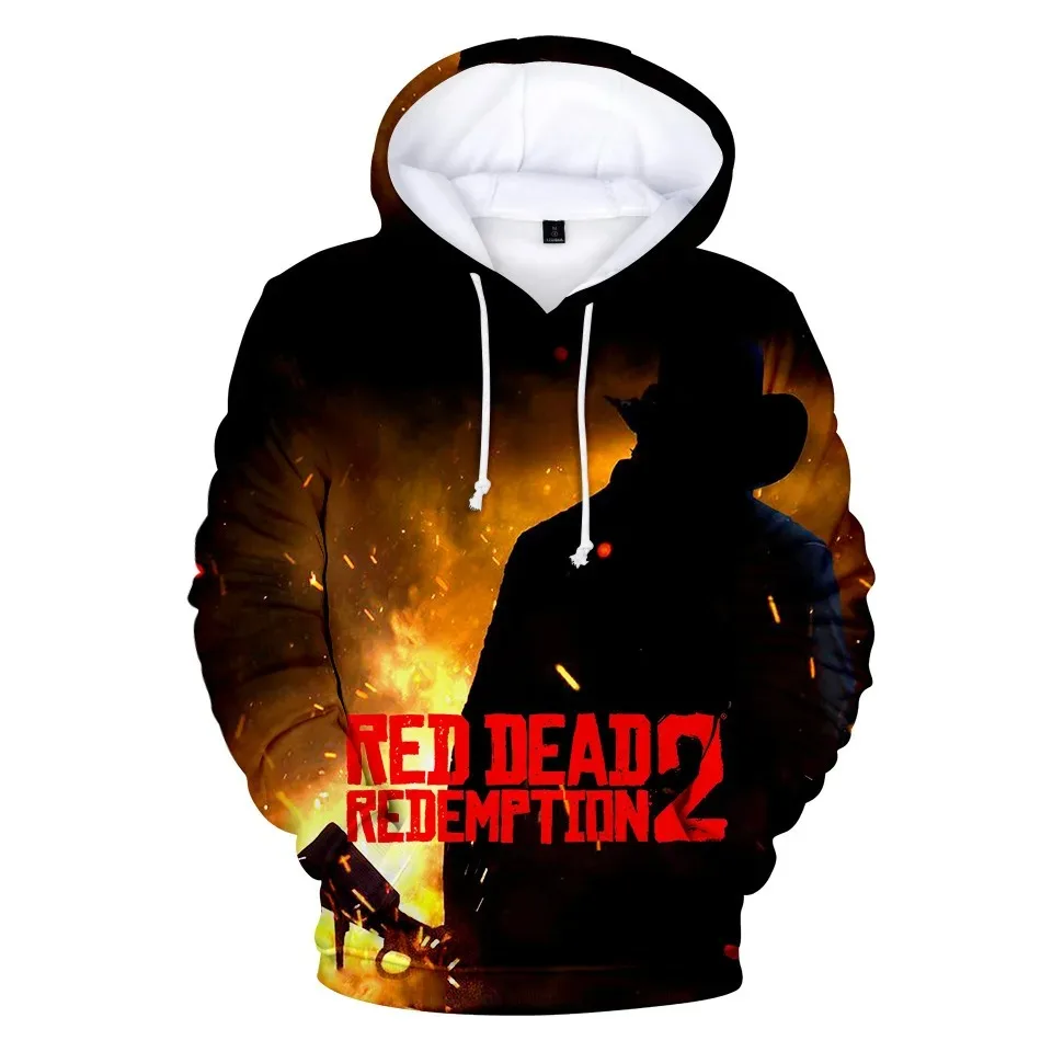 Popular Game Red Dead Redemption 2 Hoodie 3d Print Men Streetwear Clothing Fashion Plus Size Hooded Sweatshirt Unisex Tops 2024