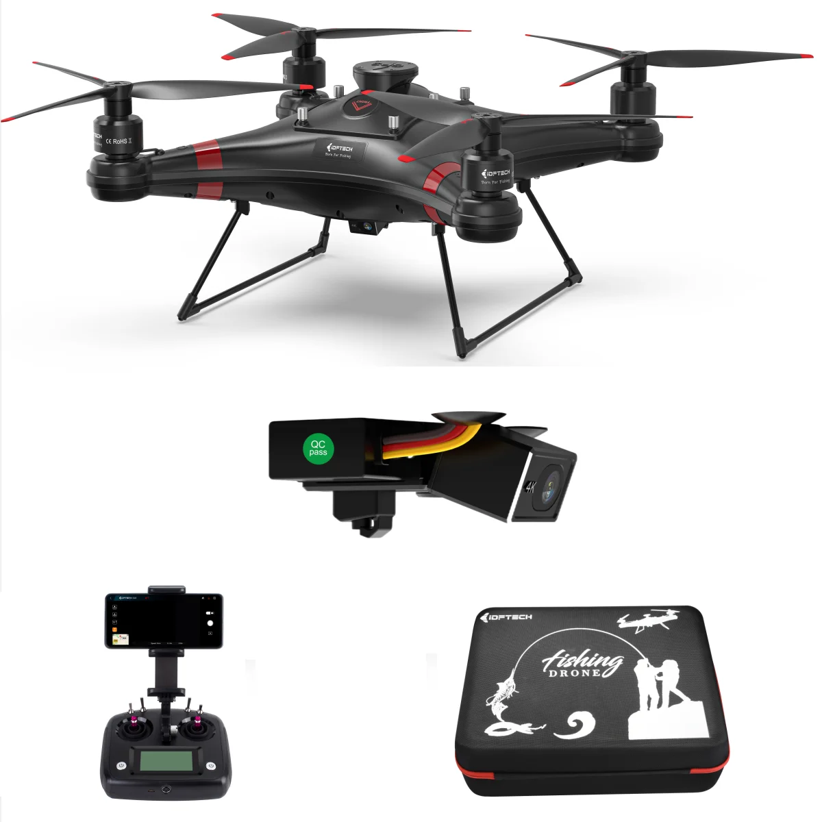 drone de pesca impermeavel com camera 4k auto drop bait release 33mins gps drones 3kg payload drone para adultos fisherman 01