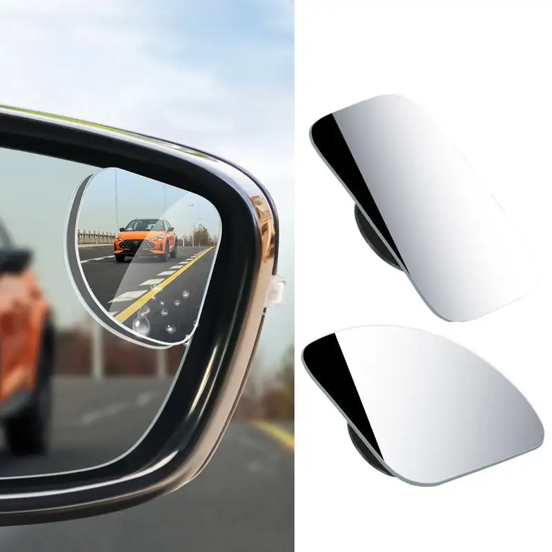 2pcs Car Rearview Mirror Small Auxiliary Mirror Wide-angle Rearview Mirror Clear Blind Spot Reversing Glass Mirror