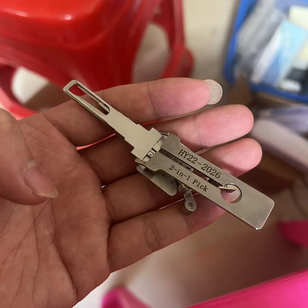2026 New Genuine LISHI HY22‑2026 Mini 2‑in‑1 Locksmith Tool Inner Milling 4 Tracks Auto Lock Decoder Repair Tool