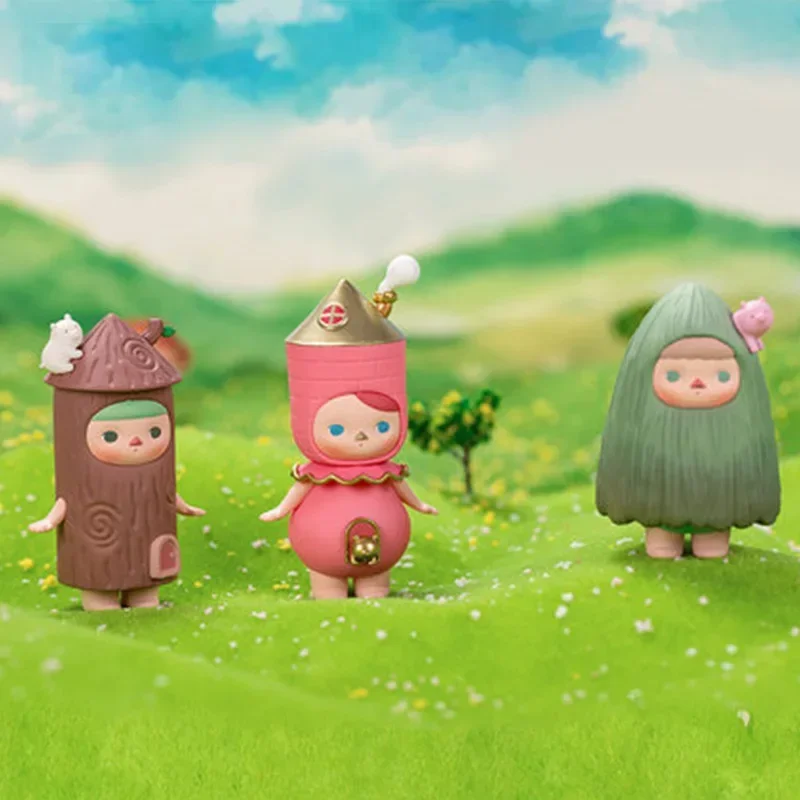 POP MART Pucky Three Little Pigs Series Blind Box Toys Kawaii Anime Action Figure Surprise Mystery Box Dolls Girls Gift