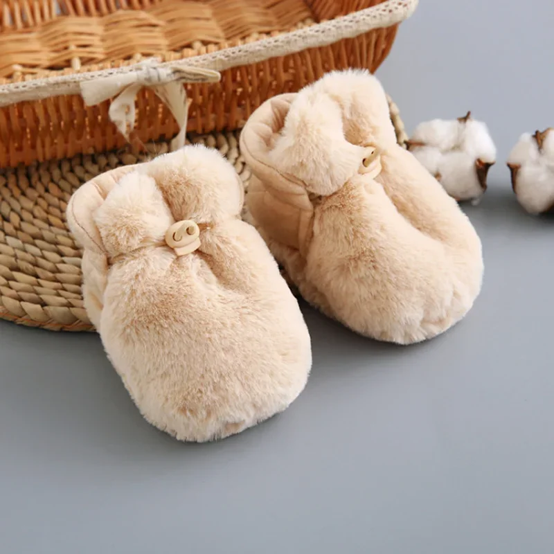 2024 Newborn Baby Winter Thick Kid Toddler Shoes Foot Sock Soft Bottom Warm Boys and Girls Baby Foot Sock