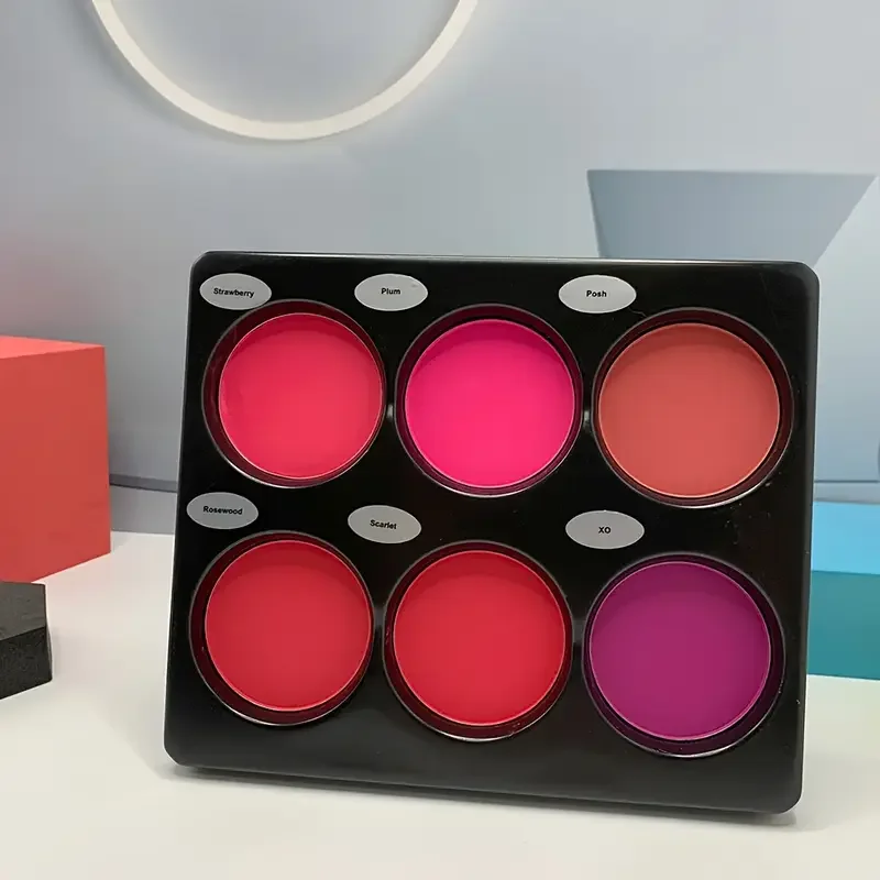 Paleta de blush de 6 cores grande contorno natural maquiagem paleta de sombra de olho fosco blush paleta de beleza, corretivo de longa duração