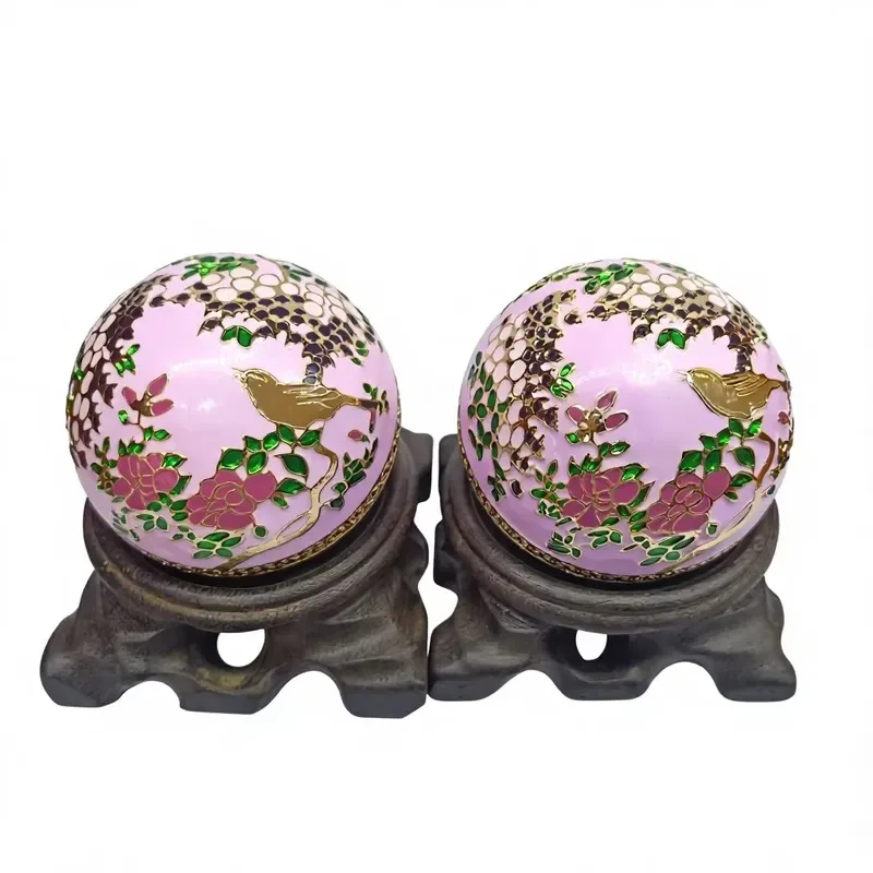 China Luxury Gift Set Stress Relief Toy Baoding Iron Ball Ceramic Ornament Christmas Gift Series