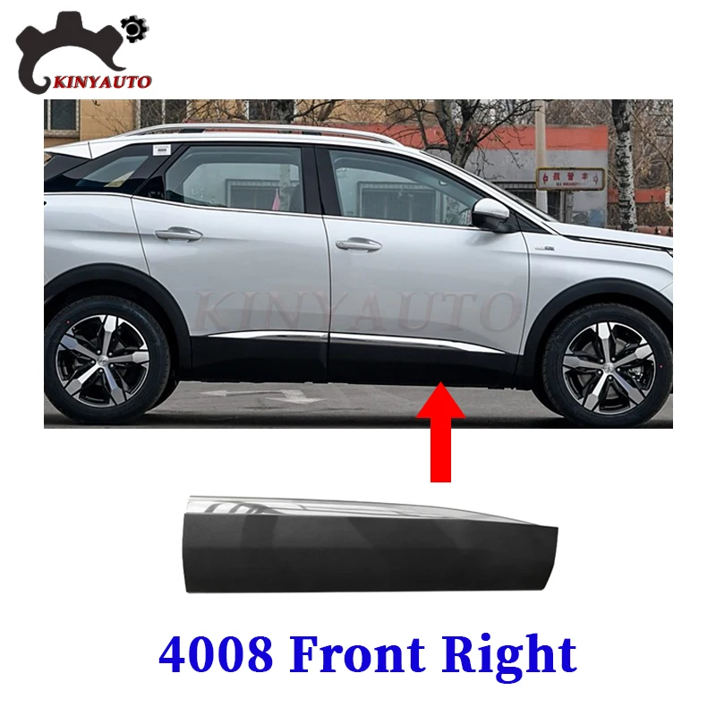 Voor Peugeot 4008 5008 Side Moulding Chrome Voor Achter Deur Garneer Anti-kras Strip Trim Protector Plaat Auto Accessoires