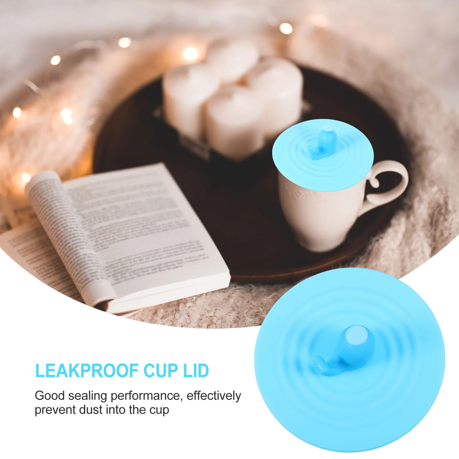 

2Pcs Funny Whale Silicone Cup Covers Dustproof with Spoon Holder Design