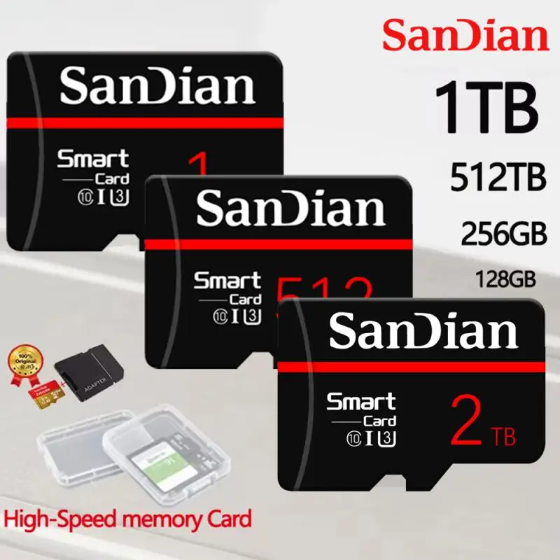 Micro TF/SD Card 1TB 2TB Class 10 A2 High Speed Memory Card 128GB TF Flash Card 512GB Mini SD Card 256GB For Nintendo Switch Ps5