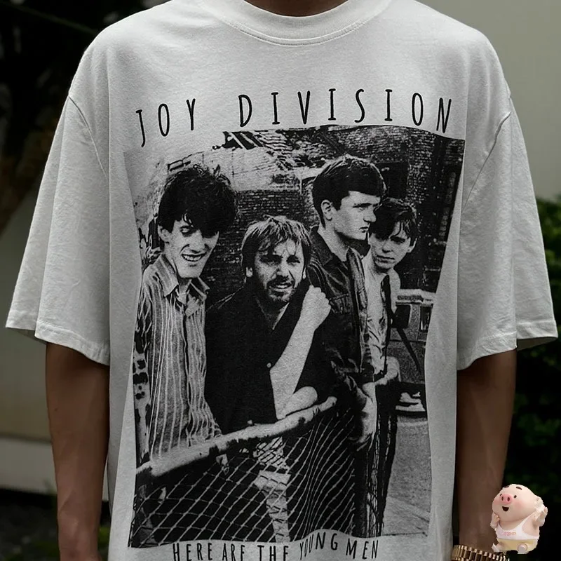 

Классическая винтажная футболка JOY DIVISION для мужчин и женщин, Ретро футболка с дырками и надписью «No Dead», топы, футболки