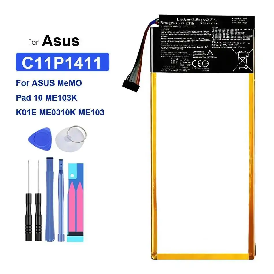 

Замена премиум-класса для Asus Memo Pad 10 ME103K K01E ME0310K ME103 4980 мАч C11P1411, аккумулятор для планшета
