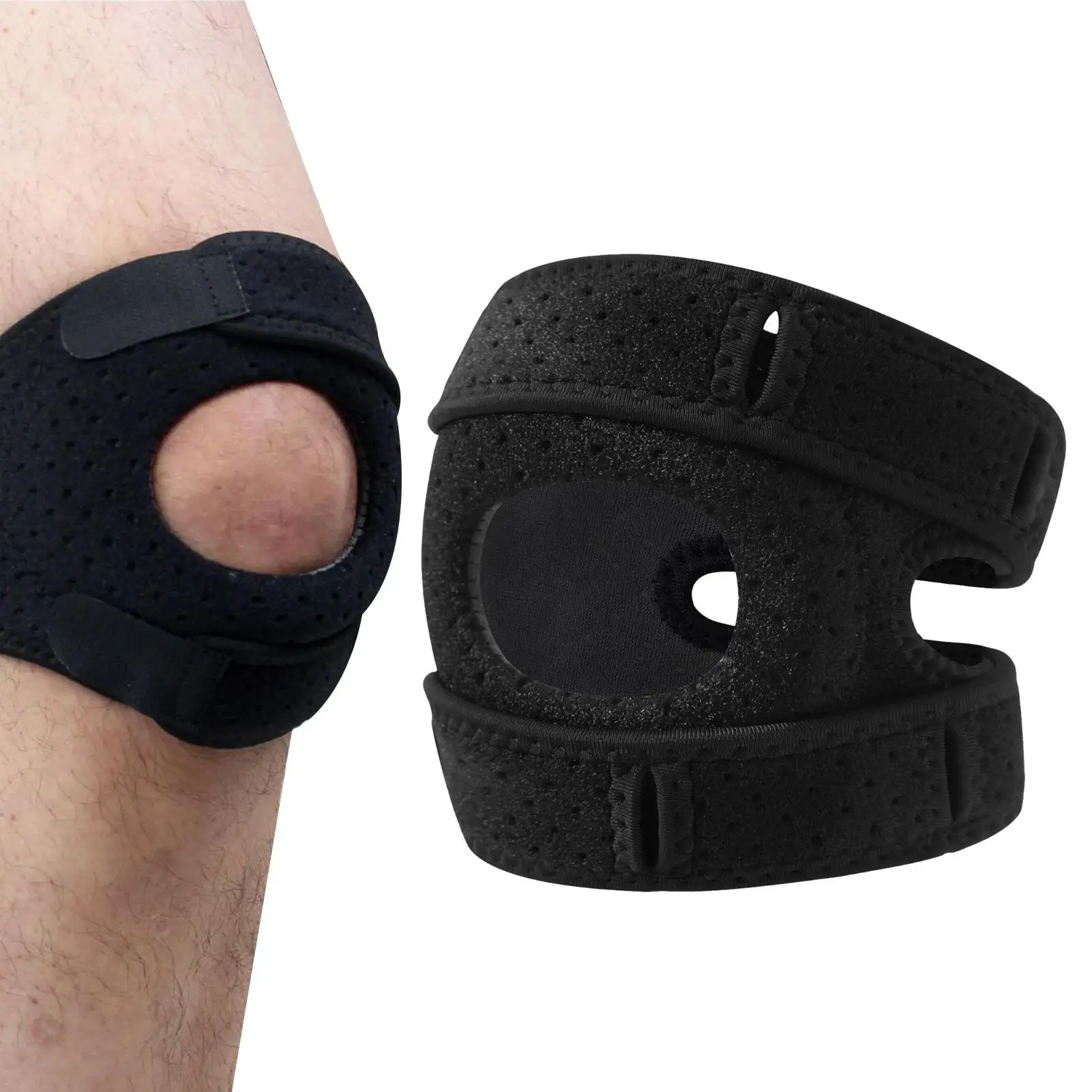 

Patellar Stabilizing Knee Brace Knee Relief Support Brace Knee Band For Tendon Support Patella Strap For Secure Fit Anti-Slip