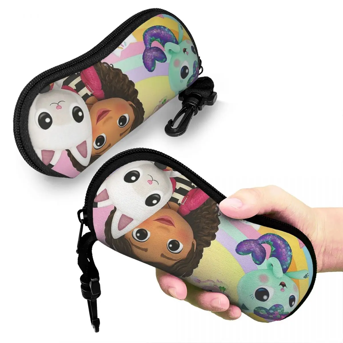 

Gabbys Dollhouse Nordic Gabby Cat Pandy Paws Shell Glasses Case Protective Sunglasses Box Women Men Soft Eyeglass Bag Pouch