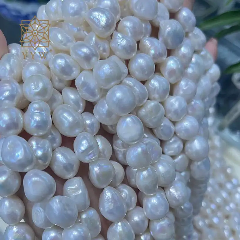 Cultured Baroque Freshwater Pearl White 10-11mm Beads Sold Per Approx 15 Inch Strand For Diy Bracelet Necklace Jewelry Making