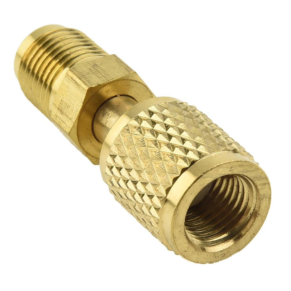 5/16 inch Male to 1/4 inch Female SAE Brass Adapter for For air Conditioning Service with R32 R410A R22 Support