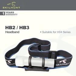 Skilhunt diadema HB2/HB3, Material elástico de alta calidad, no irritante y cómoda de llevar, adecuada para linterna de la serie H04