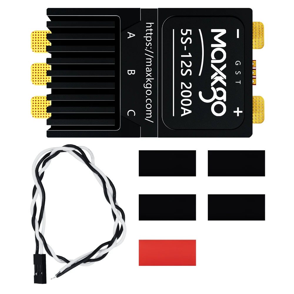MAXKGO 200A 5-12S Brushless Motor ESC AM32 For Heavy Lift Agricultural Drone Multi-Rotor Drone RC Aircraft Fixed-Wing FPV
