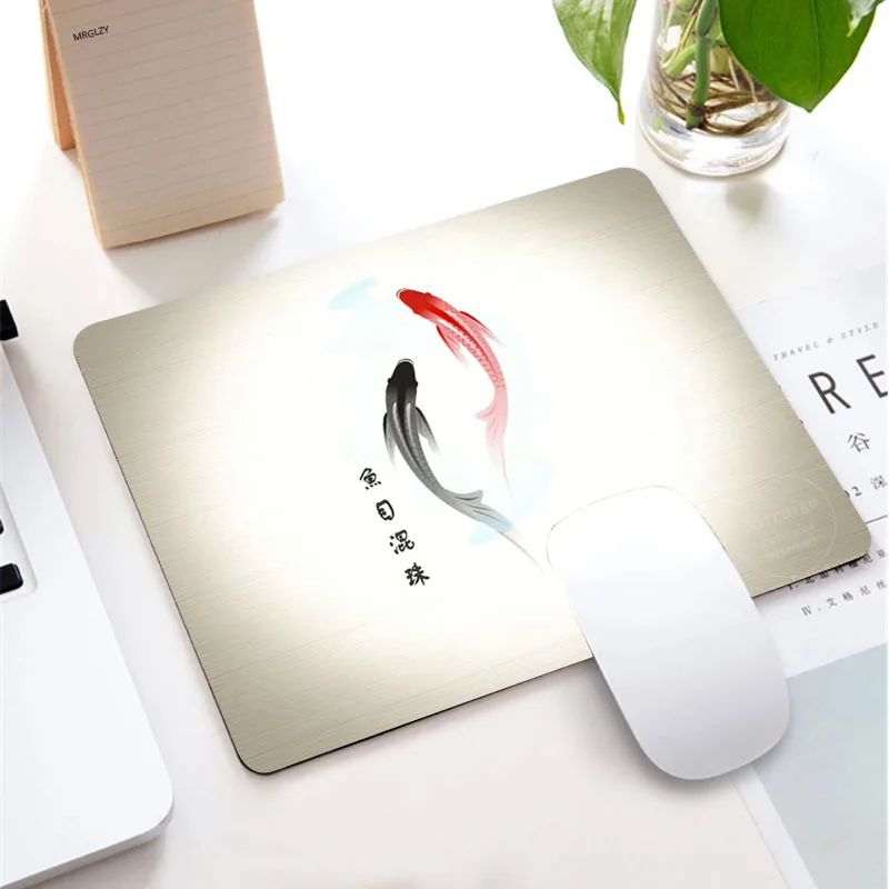 

250*290MM Chinese Style Koi Small Mouse Pad Rugs Gaming Accessories Art Keyboard Desk Mat Desktop MousePads Gamer for LOL CSGO