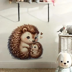 1pc Watercolor Smiling Hedgehog Sticker, Water-proof Home Wall Decal, Used for Wall, Bathroom, Cabinet, Door,Toilet, Car, Laptop