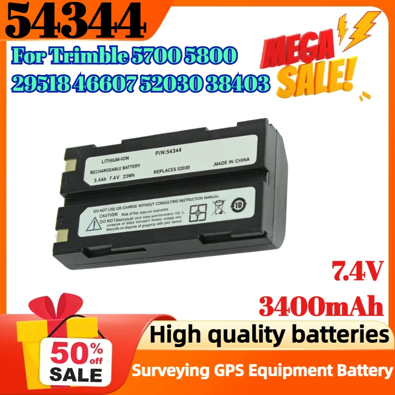 

54344 Аккумулятор 7,4 В 3400 мАч для Trimble 5700 5800 29518 46607 52030 38403 R6 R7 R8 GNSS TR-R8 Геодезическое GPS-оборудование