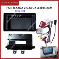 9 pulgadas para Mazda 2 CX3 CX-3 2014-2021 Radio de coche Android estéreo GPS reproductor MP5 2 Din unidad principal Fascia carcasa marco cubierta de tablero