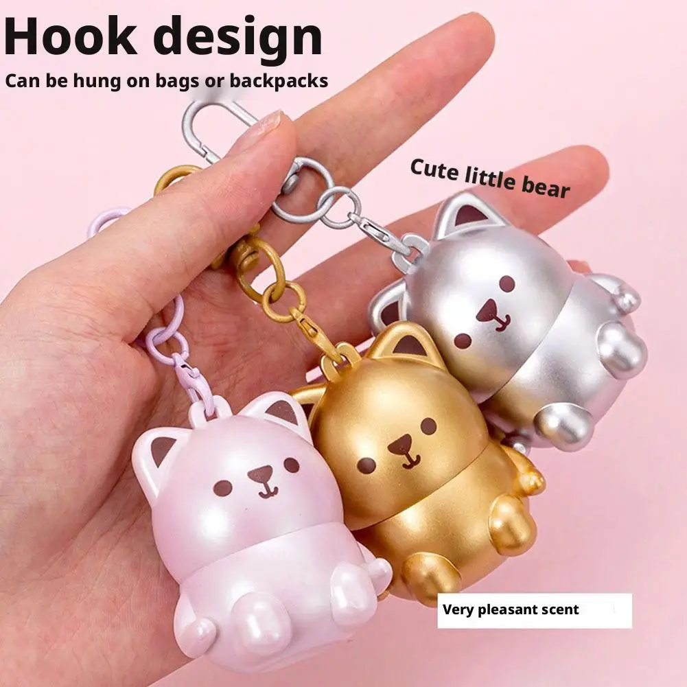 Cute Bear Solid Fragrance For Women and Men Date Portable Balm Refreshing Solid Balm Aroma Deodorants