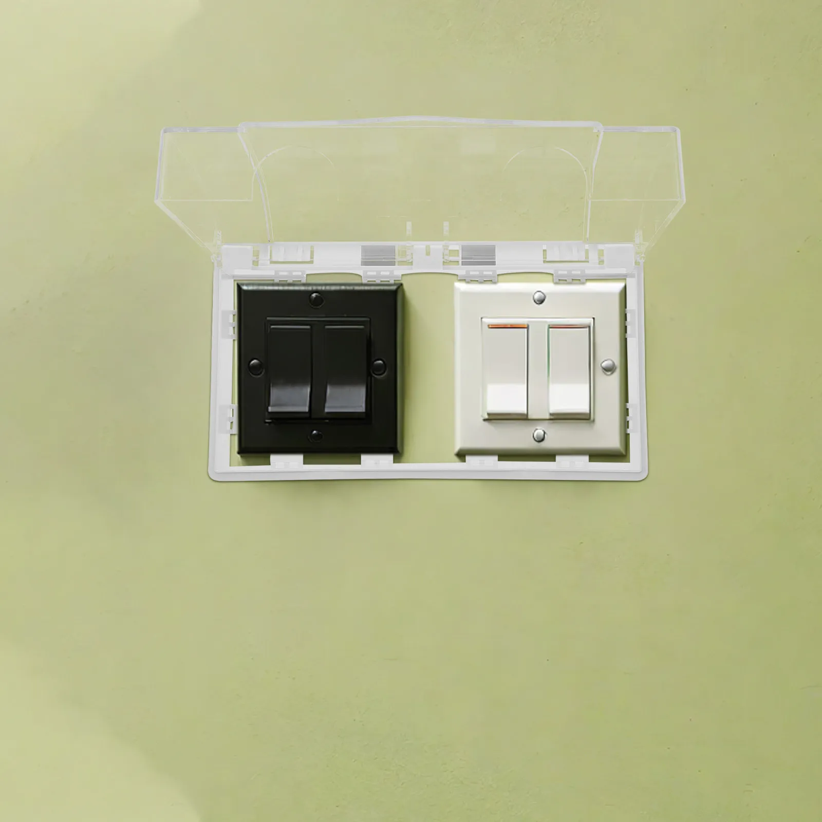 Waterproof Switch Cover Clear Plastic 86 Type Outlet Protector Box for Bathroom Kitchen Outdoor Electrical Safety Socket