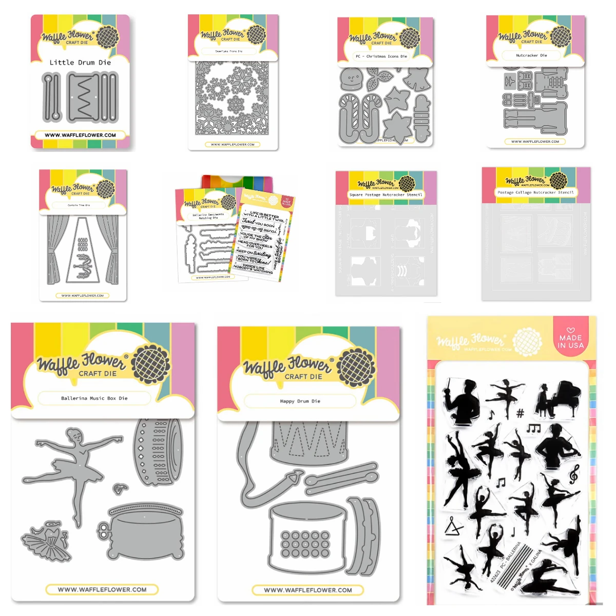 2026 Neue Ballett-Silhouette Metall-Stanzformen Klare Stempel Schablone für Weihnachtskarten, Feiertage und Scrapbooking