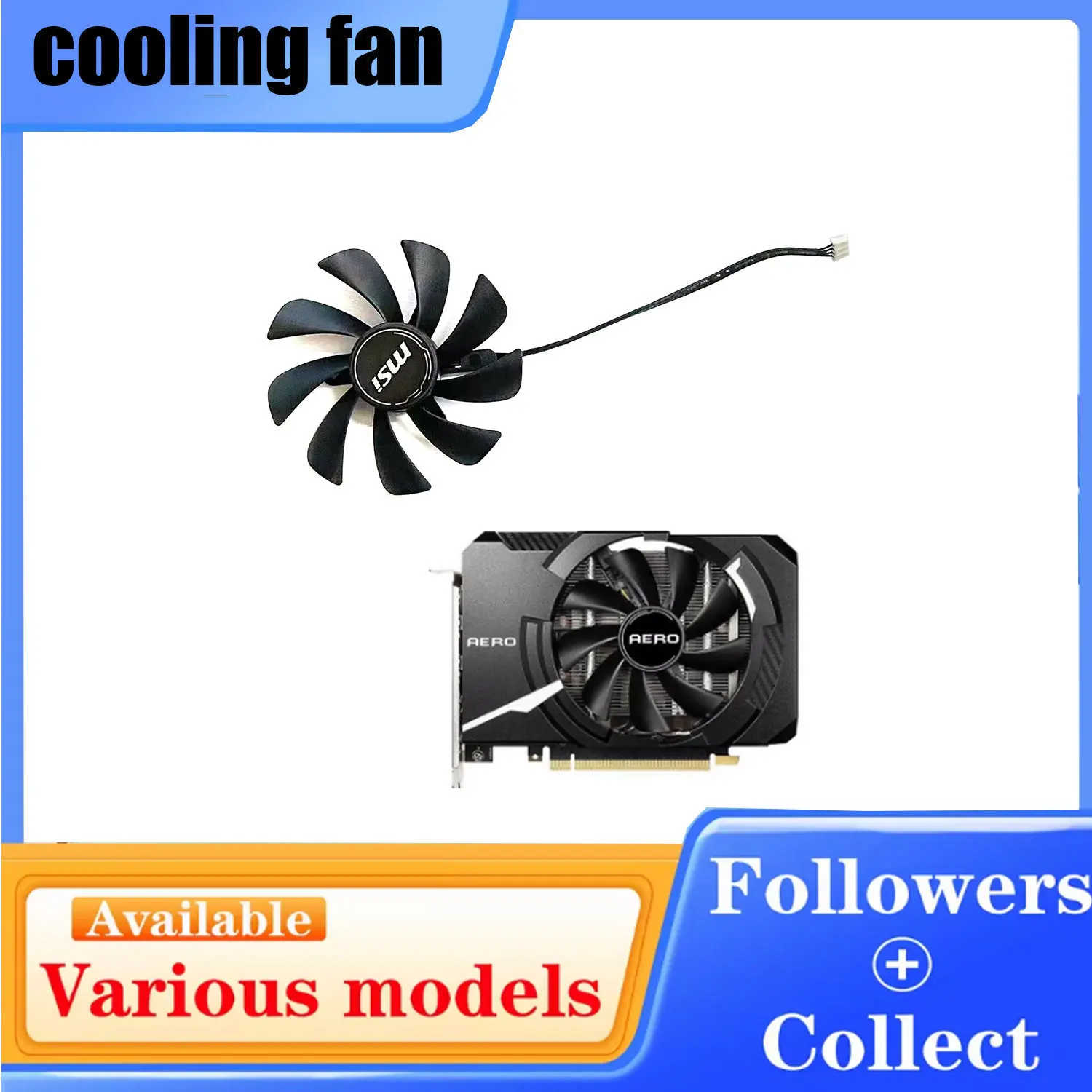 Brand New 95MM 4PIN XY-D10015SH HA10015H12SB-Z Suitable for MSI GeForce RTX3050 3060 3060ti AERO ITX OC Graphics Card