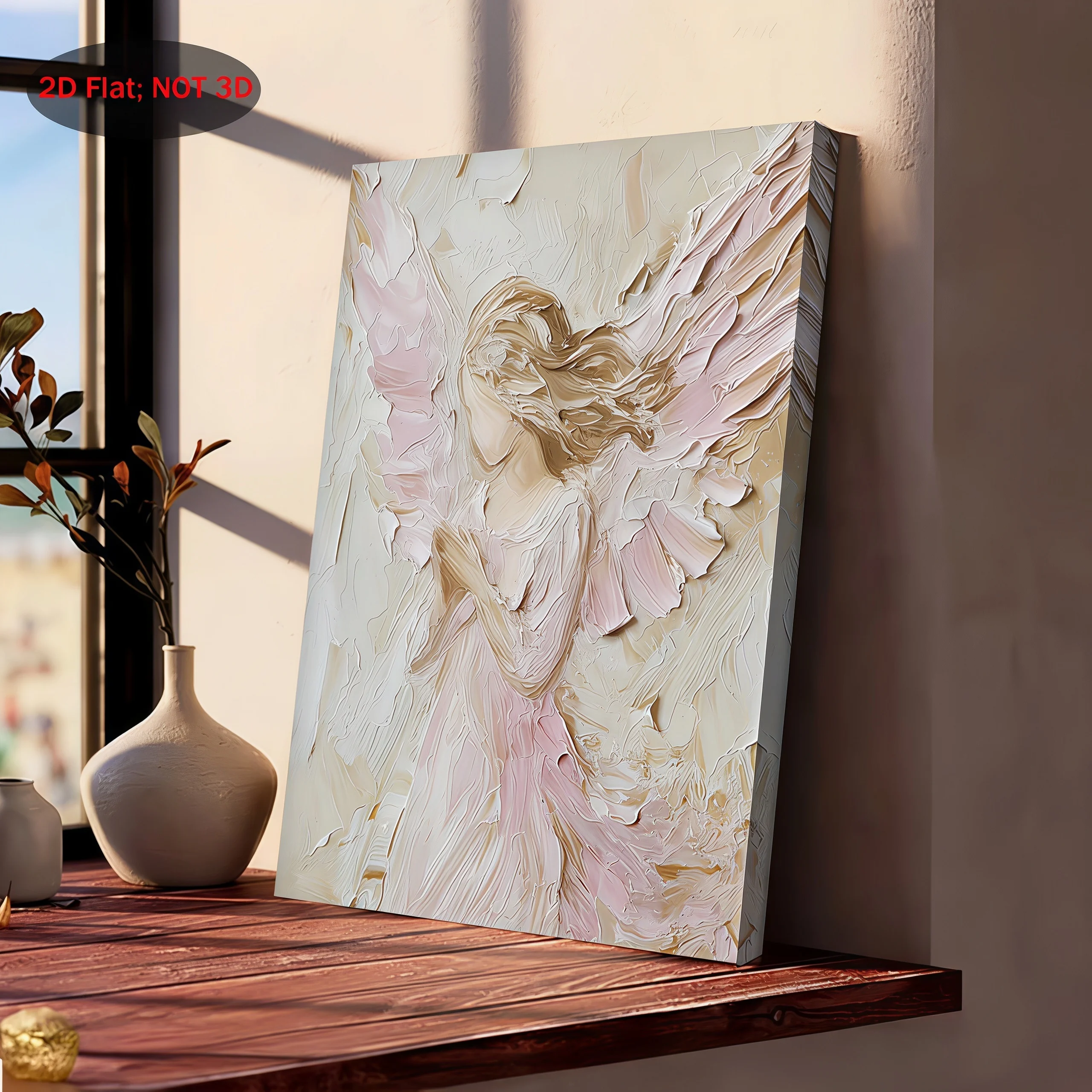 Vibrant Serene Angel Canvas Wall Art