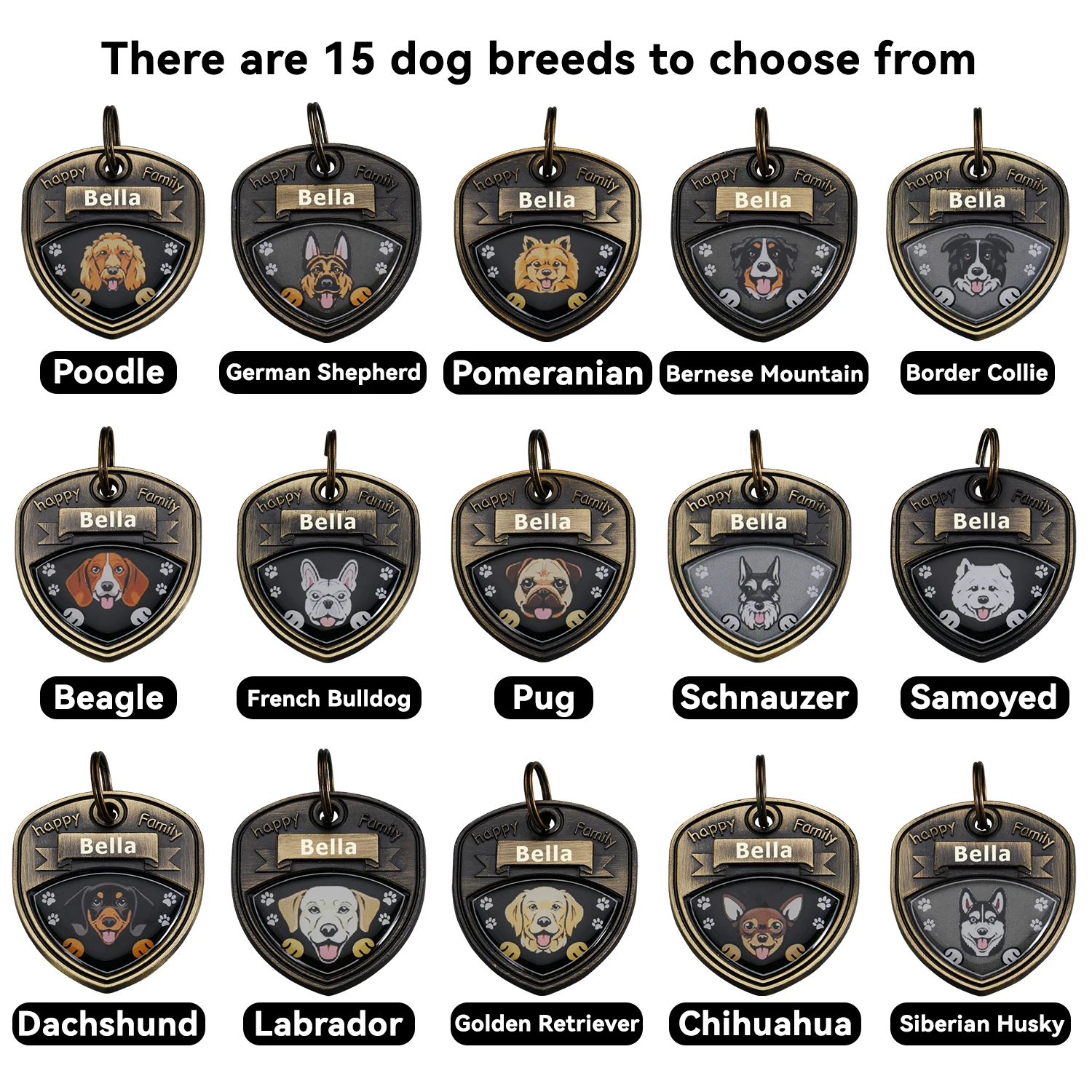 Étiquettes Nominatives Personnalisées pour Chien, Plaque Anti-Perte, Gravure Gratuite, Fournitures pour Animaux de Compagnie, Accessoires