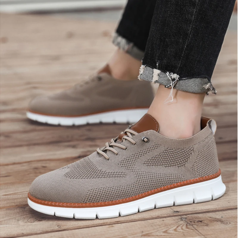 Męskie letnie oddychające lekkie i wygodne buty na co dzień Męskie modne buty sportowe Plus Size Casual Mesh Shoe Vulcanized Shoe