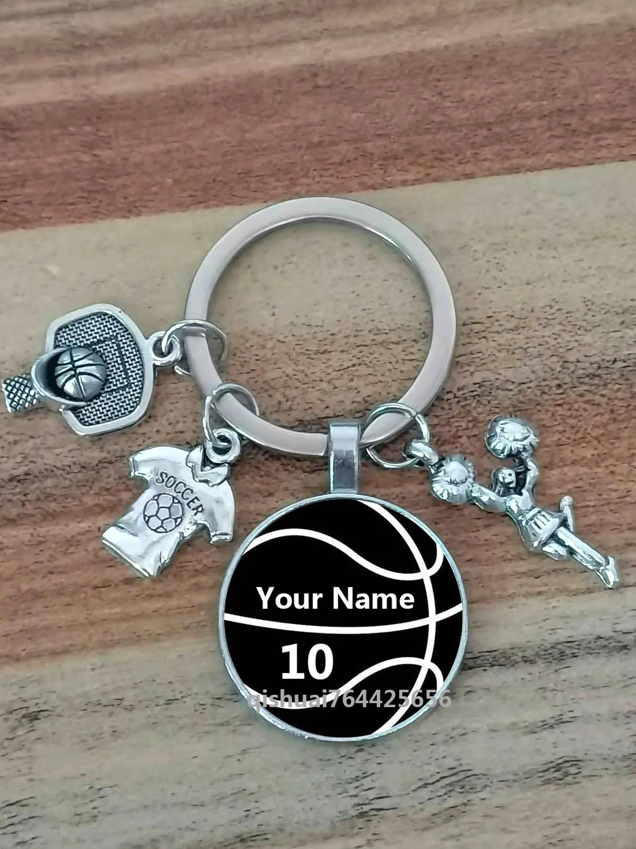 Basketball Diy Custom Name, Number Number Keychain Play Basketball Boys Keychain, Diy Keychain For Basketball Lovers, Foo'S Fash